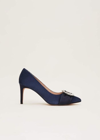 Phase Eight Embellished Court Heels Navy Canada | OEQCPW-478